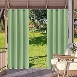 Light Blocking Waterproof Curtains,Outdoor Curtains Weatherproof,Curtains Decor Privacy Protect-Grom
