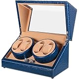 YHdtUO 腕時計ワインダーウォッチワインダーボックス 4+0モーターボックス 機械式時計 オーストリッチスキンウォッチボックス パッキングボックス コレクションボックス ハイエンド自動巻きボックス ウォッチワインダーワ、