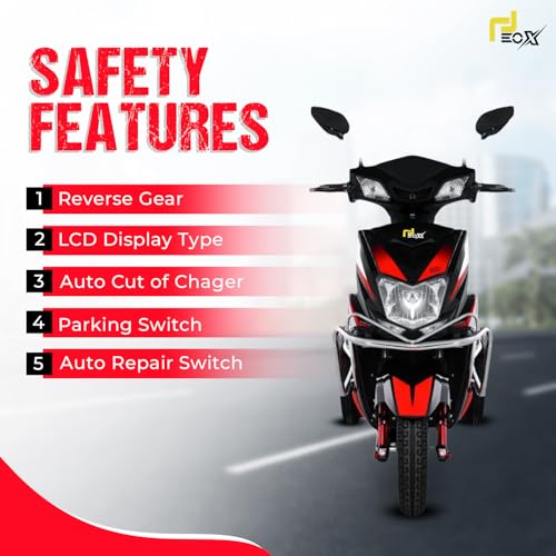 Image of EOX Thrill 3W Electric Scooter for Adults | 3 Wheeler Electric Scooter for Senior Citizens & Differently Abled | Low Speed Non-RTO Scooter with 60-80Km Range | 60V Lithium Battery & Charger