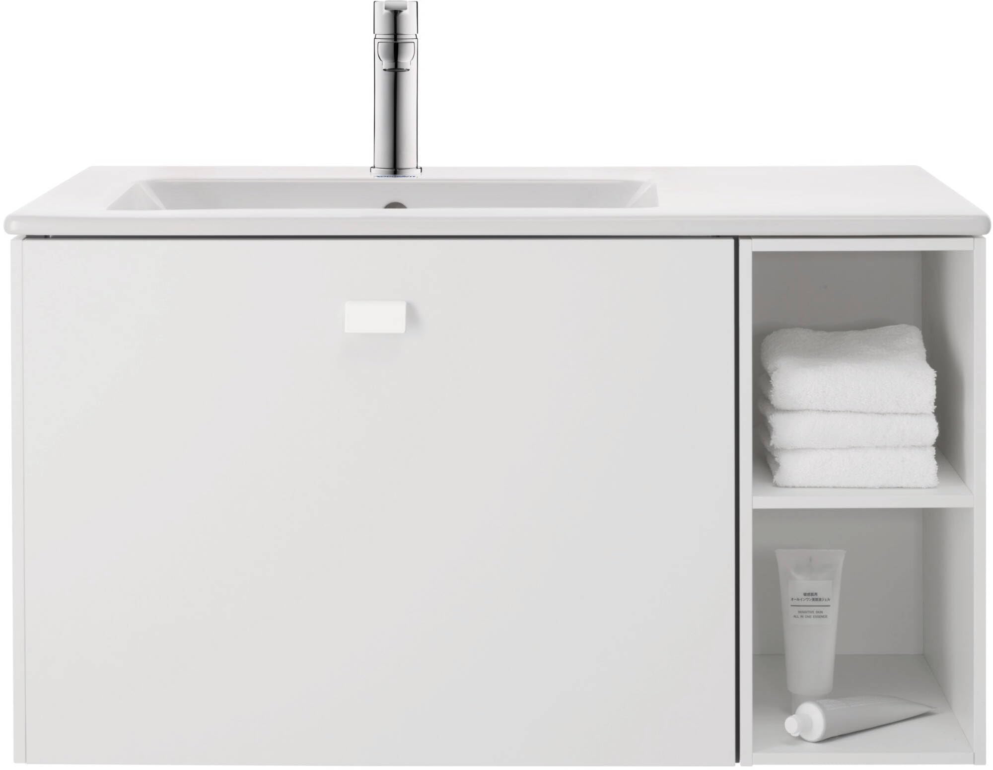 Duravit B.2 Bateria umywalkowa, rozmiar M (wysokość wylotu 106,5 mm), kran łazienkowy z zestawem odpływowym z drążkiem pociągowym, armatura umywalkowa z wkładem ceramicznym, chrom