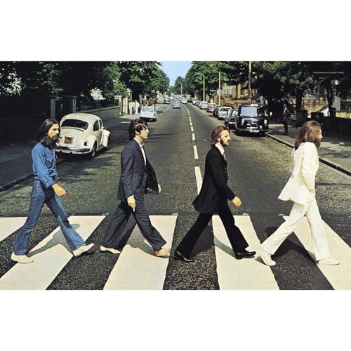 Razamataz Póster de tela Abbey Road de los Beatles, 41 x 28 pulgadas