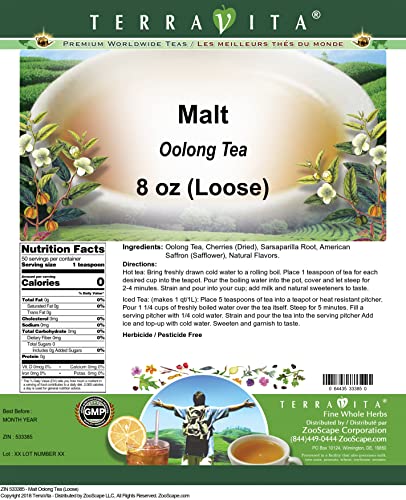 Malt Oolong Tea (Loose) (8 oz, ZIN: 533385) - 2 Pack