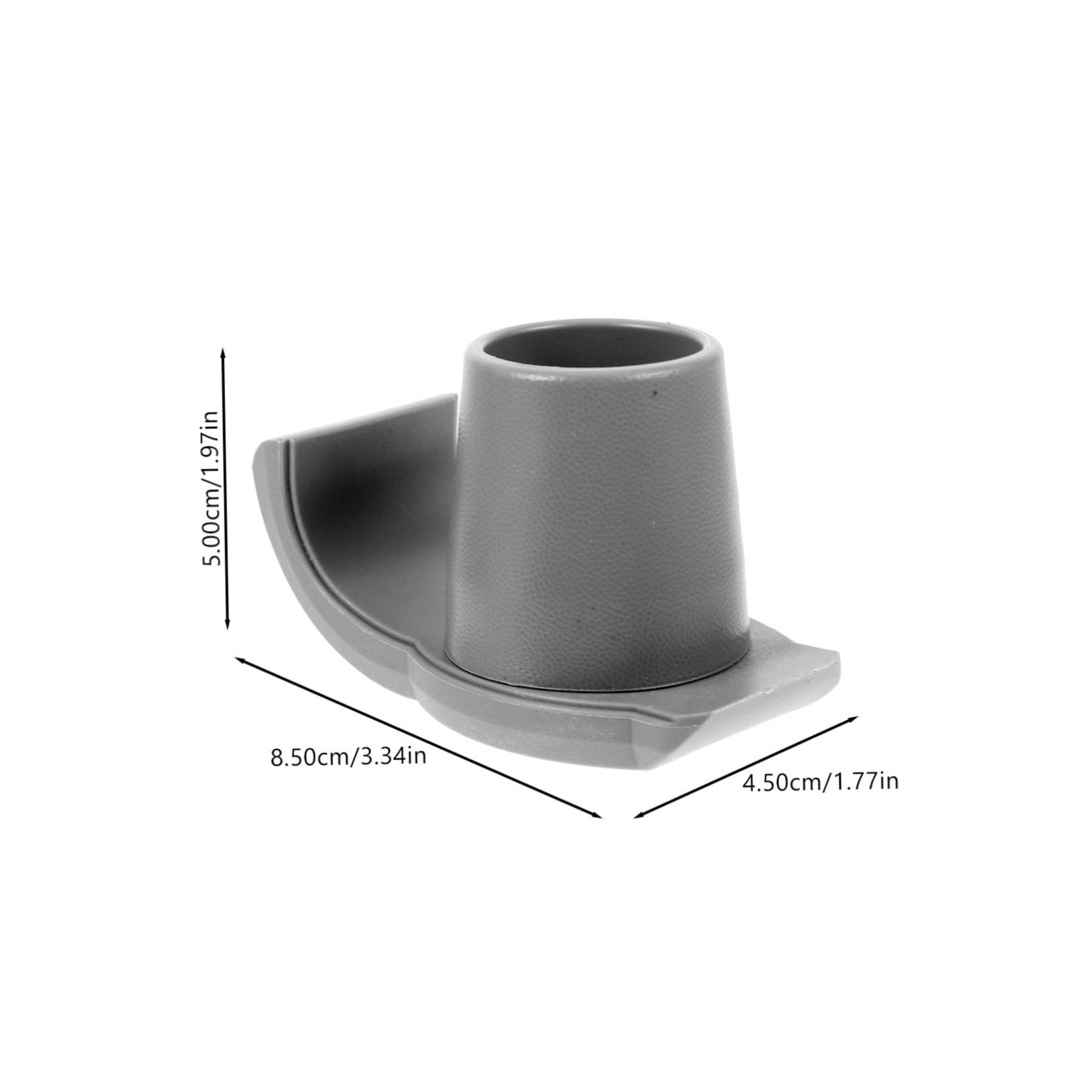 HAPINARY 2pcs Non-Slip Sled Foot Mat Walker Tips Trekking Pole Foot Covers Crutch Feet Sleeves Hiking Pole Tip Replacement Climbing Cane Foot Cover Crutch Foot Pads Cane Tip Rubber Grey