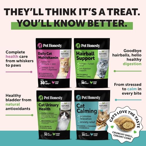 Cat Multivitamin Crunchy & Creamy Chews - Cat Treats for Health + Immune, Joint Support, Skin & Coat, & Digestion - Vitamins with Omega 3s, Lysine & Probiotics (30 Day Supply) - Image 5