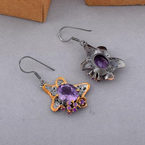 Boucles d'oreilles 925 argent sterling et or rose de luxe