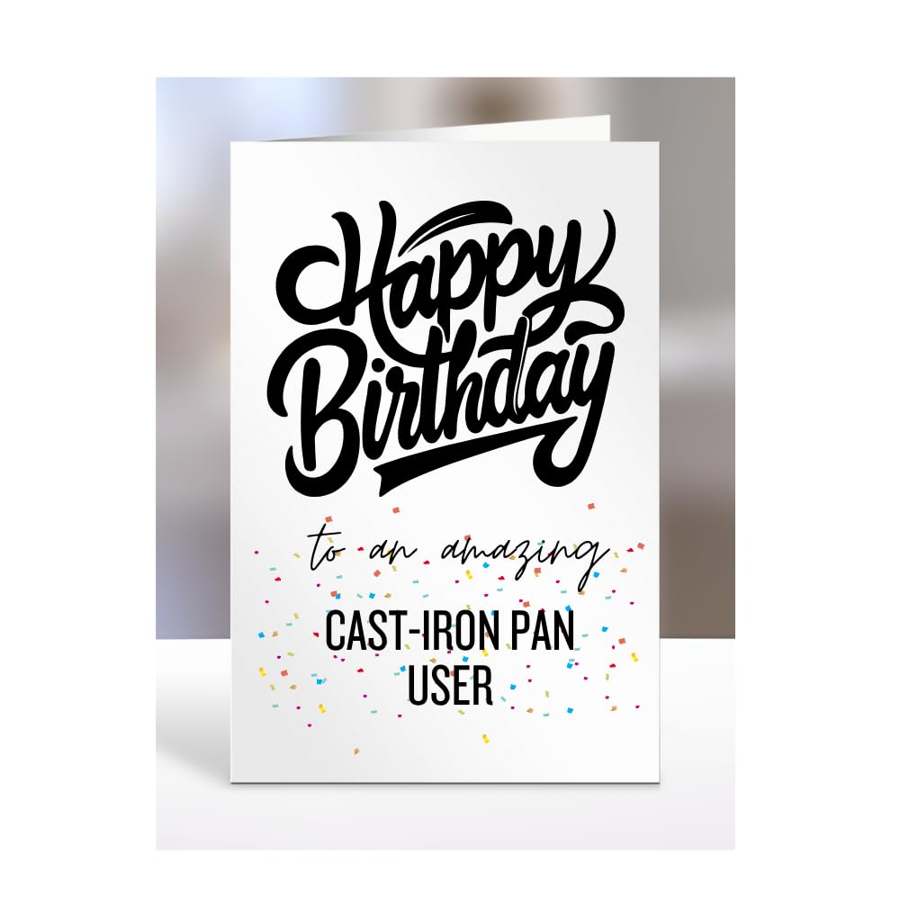 Card for cast-iron pan user, Happy Birthday Gifts for Men or Women, Him, Her, Presents for Christmas, Appreciation, To an amazing, A5-169_25 — image 1