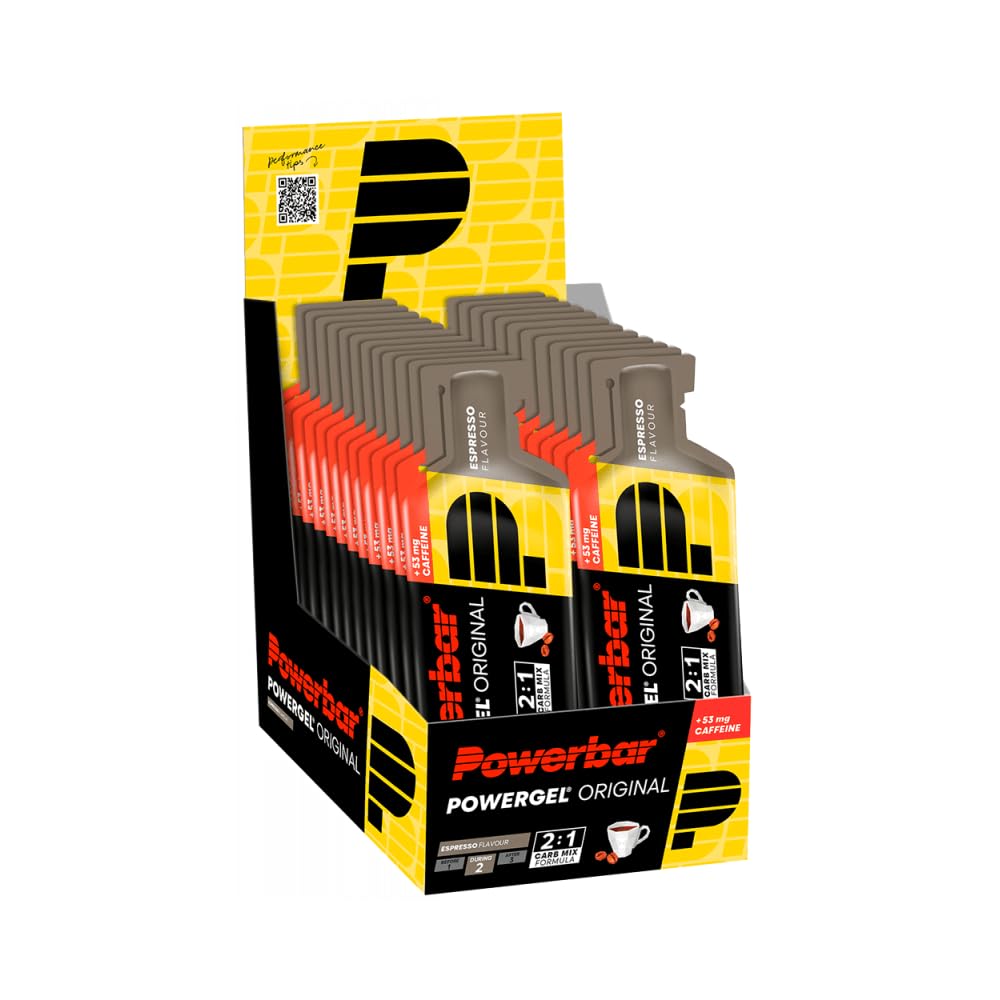 Powerbar PowerGel (24x41g) Espresso (with caffeine) - Energia i wytrzymałość - Żele energetyczne
