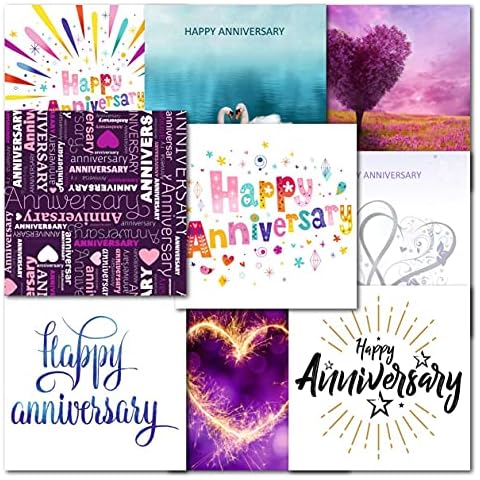 doodlecards Pack of 10 Wedding Anniversary Cards Cover
