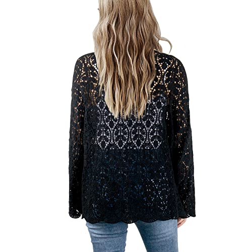 Image of Women's Cardigans Long Sleeve Lightweight Sweater Vintage Cardigan Thin Coats Outerwear