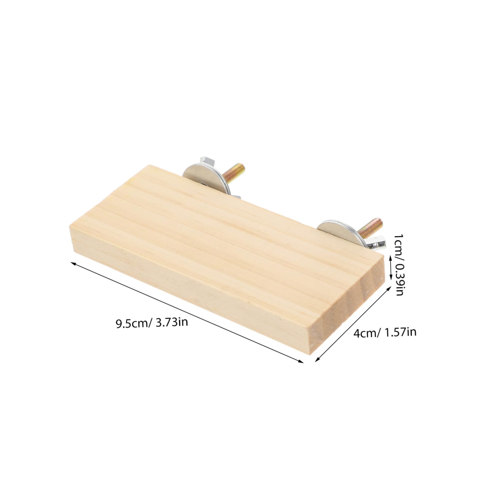 GALPADA 2Pcs Rectangular Parrot Platforms Wooden Bird Stands for Birds Chewable Accessories Fun Parakeet Perch Supply
