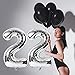 Huge Silver Balloon Number 22,40 Inch Silver 22nd Mylar Foil Helium Birthday Decoration Balloons，Silver 22 Balloons For Wedding Anniversary Birthday Party Decors,22Year Old Men Women Birthday Balloons