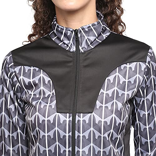Image of OFF LIMITS Polyester Standard Length WMN SP AOP CNS Jacket FOR WOMEN ( BLACK / GREY ),Medium