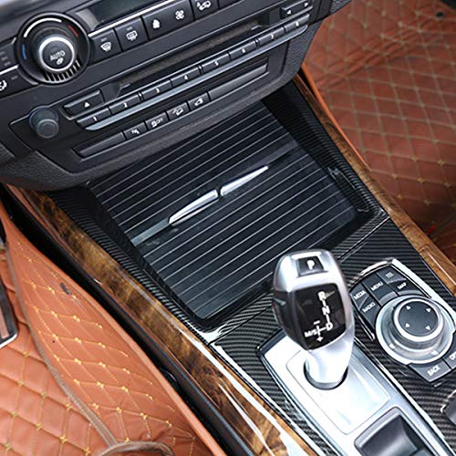 Marco de cubierta para portavasos interior estilo fibra de carbono para BMW X5 E70 2008-2013 miniatura 6