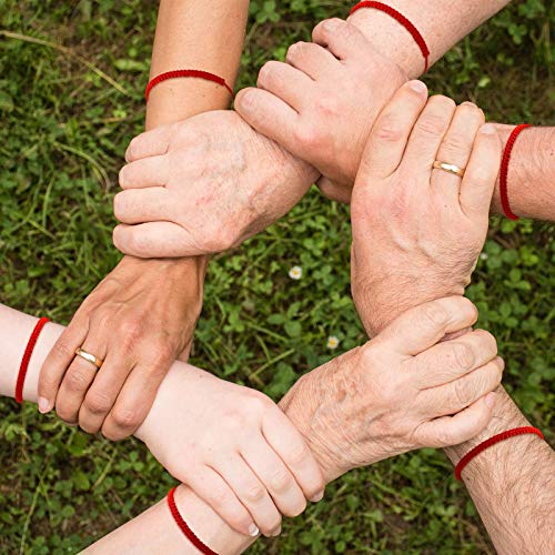 6 Pieces Red Bracelet Protection Red String Bracelet Adjustable Braided Knot Kabbalah Bracelet with Amulet for Protection, Good Luck, Friendship, Graduation, Birthday, Lovers (Basic Style)4