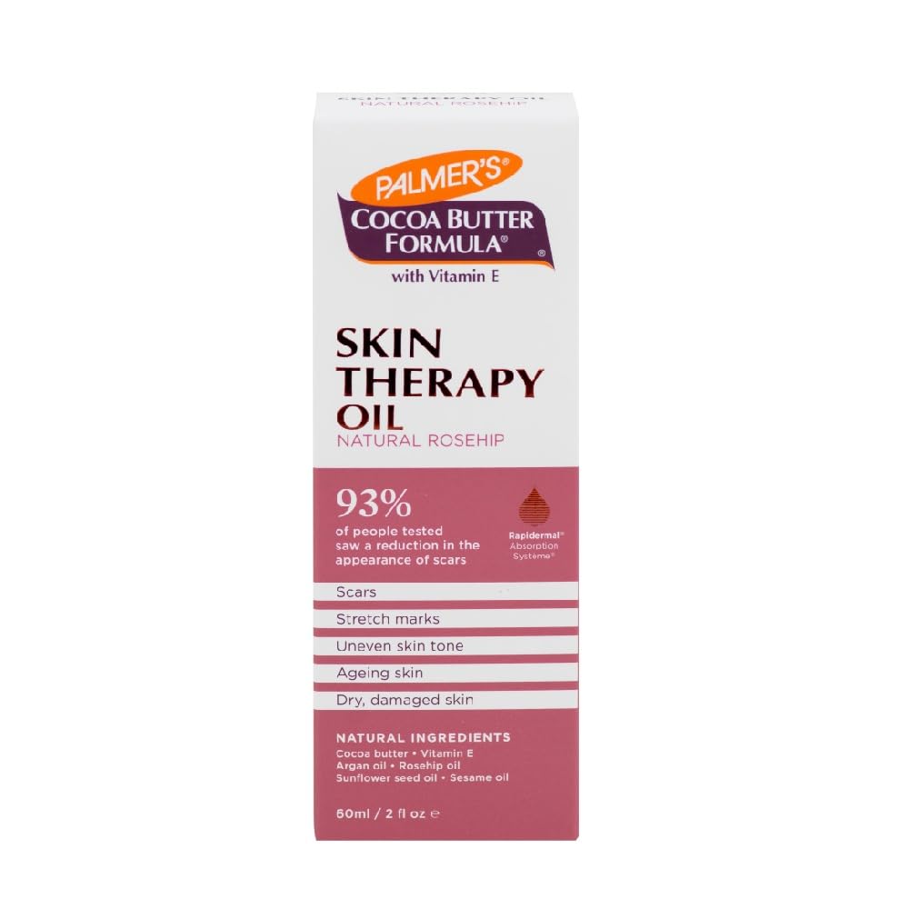 Palmer’s Cocoa Butter Formula Skin Therapy Moisturizing Body Oil with Vitamin E, Rosehip Fragrance, 2 Ounces Palmer’s Cocoa Butter Formula Skin Therapy Moisturizing Body Oil with Vitamin E, Rosehip Fragrance, 2 Ounces