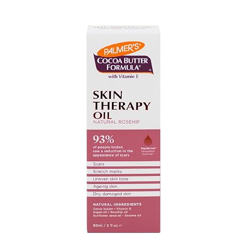 Palmers Aceite corporal hidratante de fórmula de manteca de cacao con vitamina E fragancia de rosa mosqueta 2 onzas