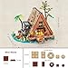 Vziimo A-Frame Cabin Building Set, MOC Ideas Cabin House Collectible Model Kit with LED for Adults and Kids Age 12+, Gifts for Nature and Architecture Lovers (1486 Pcs)