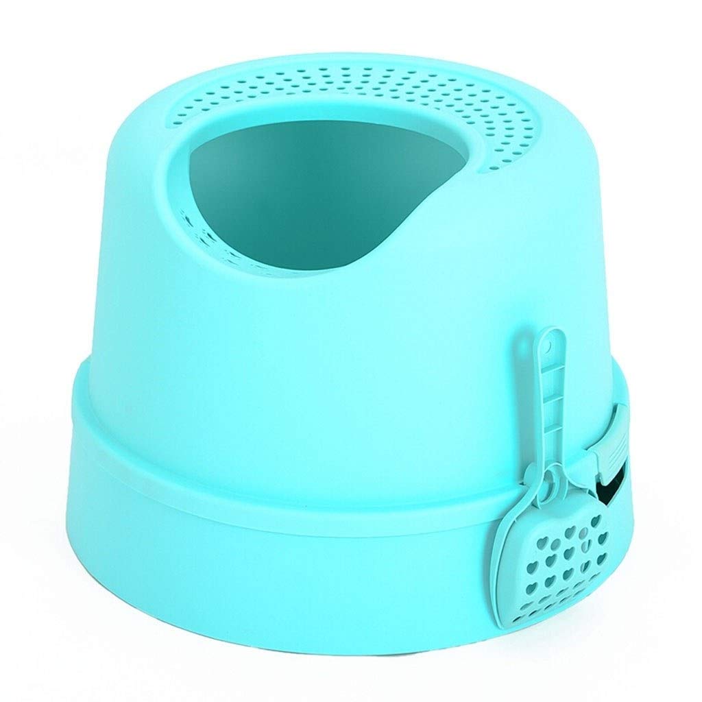 Haustiertoilette Top Eingang Katzentoilette Spritzwasser Katzentoilette Halbgeschlossen Katzentoilette Mehrfarbig Optionale Katzentoilette (Farbe: Weiß)