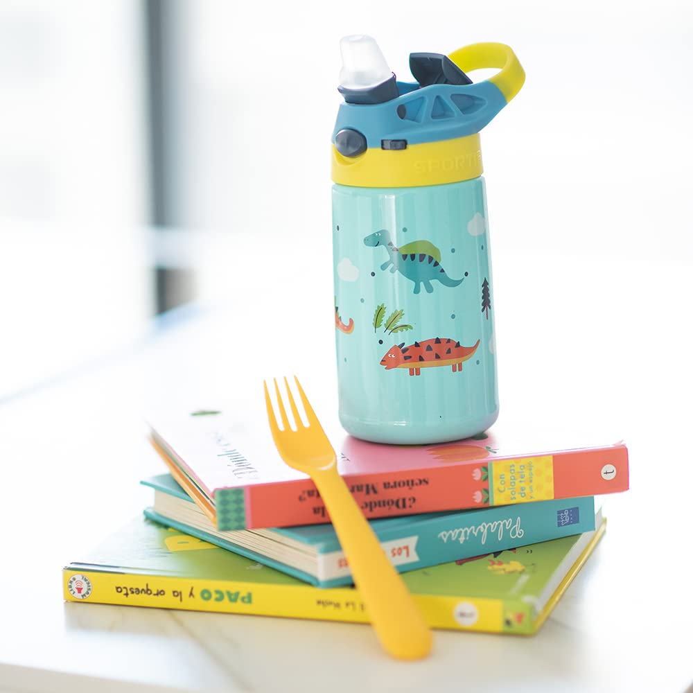 SET BOTELLA TRITÁN Y ACERO CON FUNDA OLMITOS (Azul)
