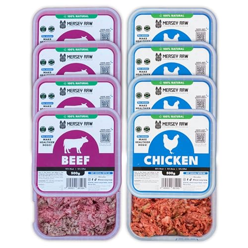 Frozen Raw Dog Food Complete Mince Meat Meal Puppy Adult Senior 4kg Natural Free Range Beef Chicken 80/10/10