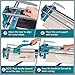 Seeutek 48 Inch Manual Tile Cutter With Tungsten Carbide Scoring Wheel for Porcelain Ceramic Floor Tile with Adjustable Laser Guide Spared Cutting Wheel