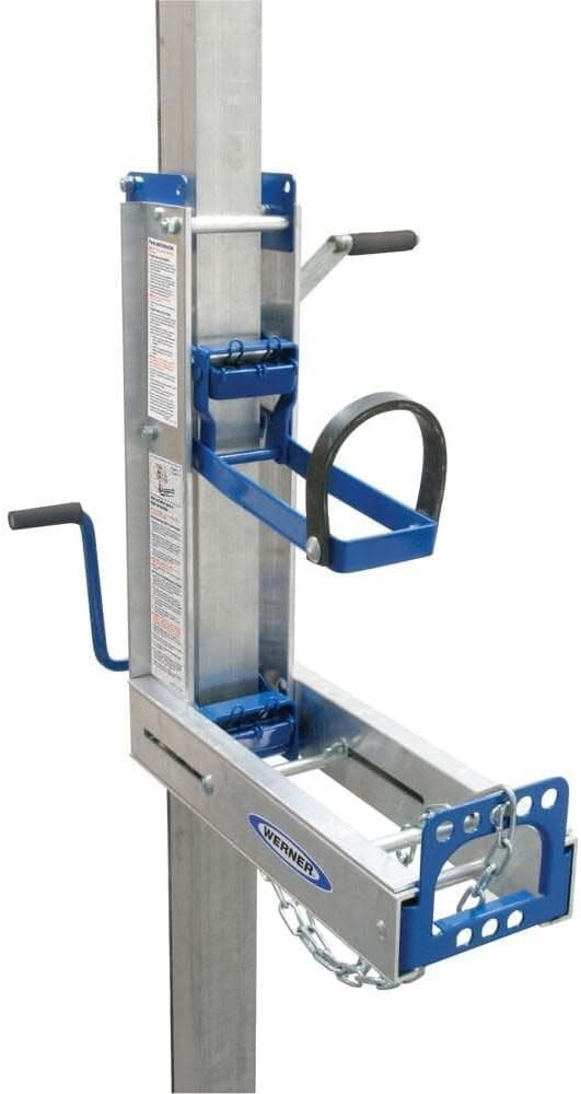 Werner PJ-100 Aluminum Pump Jack unit attached to a vertical pole