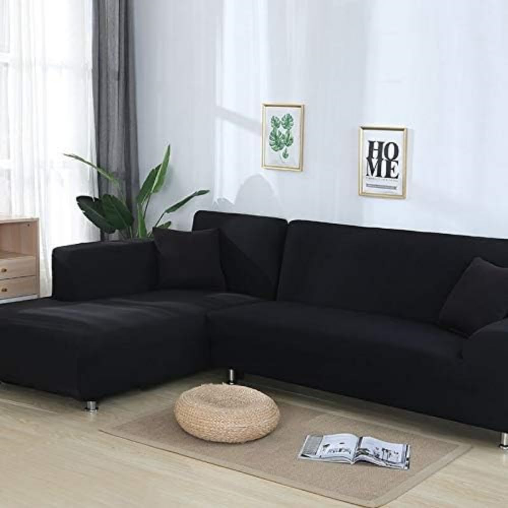 Couvre canapé d'angle lavable et extensible pour salon moderne