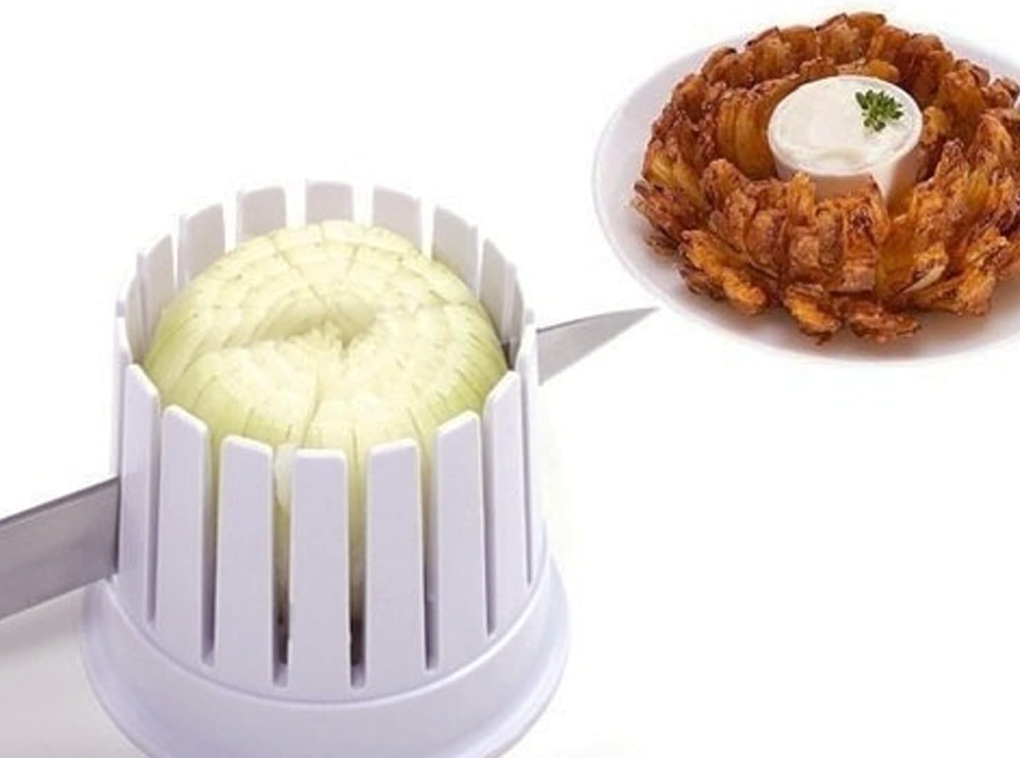 Onion Blossom Maker (No Corer) Slicer Blossom Fruit & Vegetable Cutter Tools Item