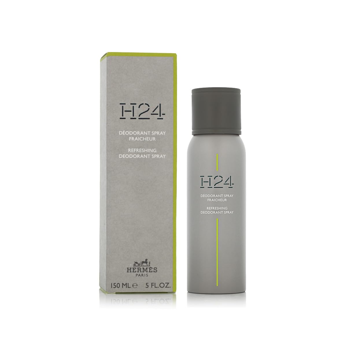 Hermes H24 Refreshing Deodorant Spray for Men, 5.0 Ounce