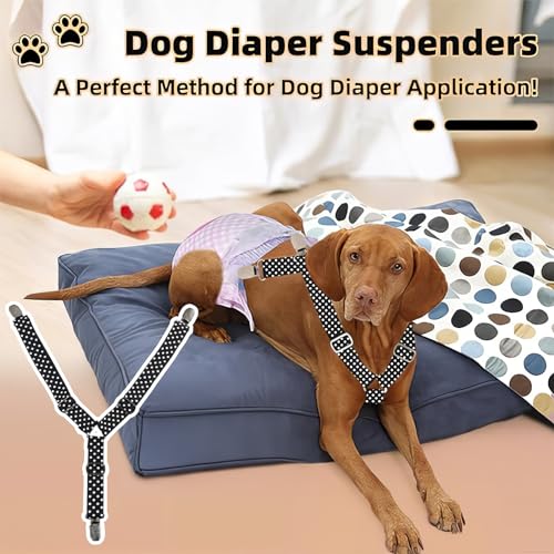 DHWEKU Pet Soft Hundewindel-Hosenträger,Hunde-Hosenträger,Hunde-Windelgeschirr,Hosenträger für Windeln,Welpen-Hosenträger,Bauchbänder,Haustier-Kleidung