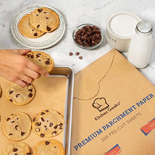 Parchment Paper Baking Sheets Unbleached Non-Stick Precut 12X16 Inches Will Not Curl Pack Of 200 #TOP1