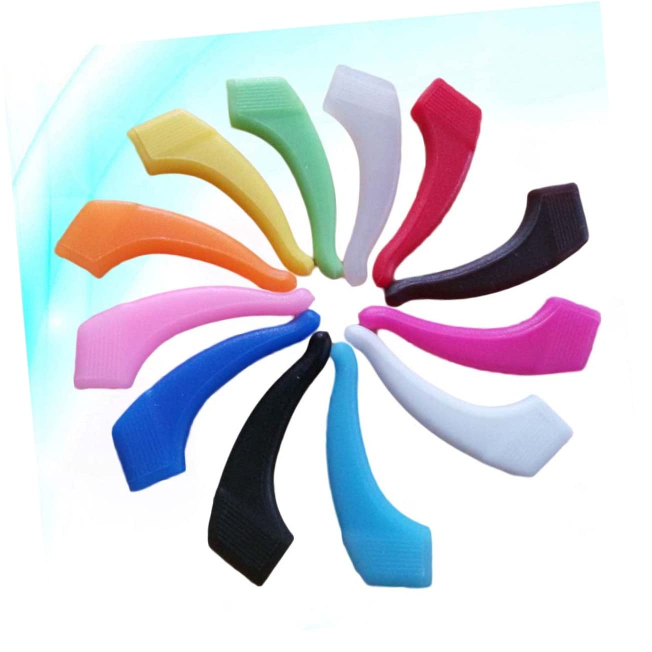 IWOWHERO Silicon Eyeglass Hook 12 Pair Set Glasses Strap Holder Glasses Anti-slip Ear Pads for Outdoor Activities