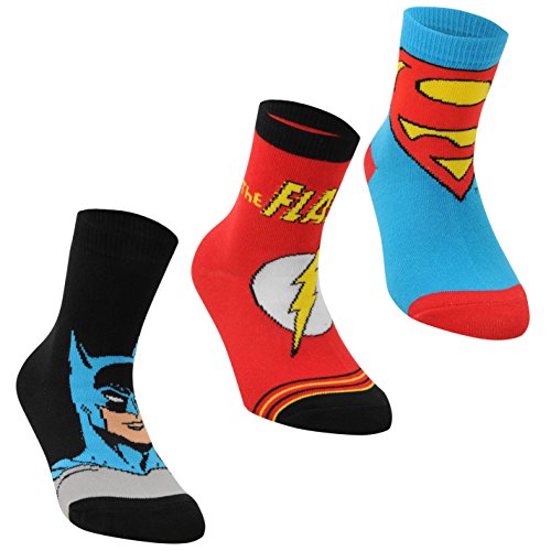 DC Comics Niños Superman Calcetines Clásicos Paquete De 3 Multicolor 33-39