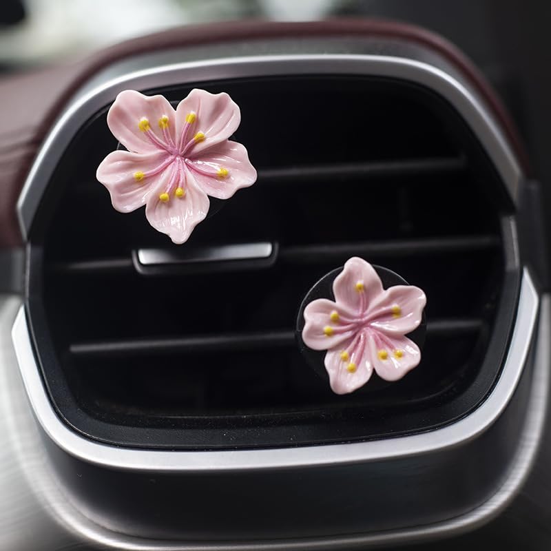 Image of Flower Car Air Fresheners Vent Clips Car Air Conditioning Vents Decorations