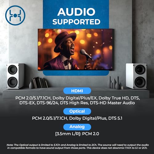Image of OREI 4x2 HDMI Matrix Switch 8K with Audio Extraction eARC, EDID, Downscale | 4x2 Matrix Switch, 4 x 2 Video Matrix - HDMI 2.1, 40Gbps, VRR, ALLM, FVA, HDCP 2.3, 4K120 & 8K30 4:4:4