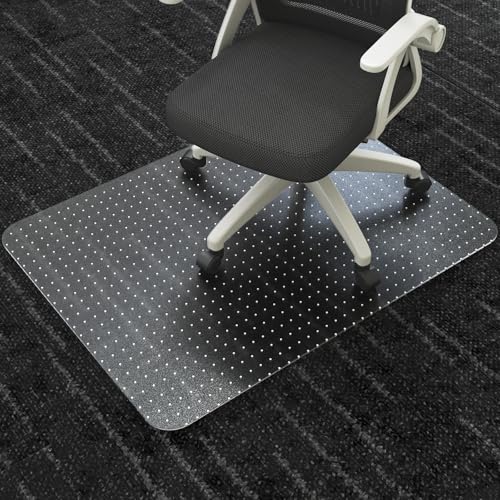 SHAREWIN Chair Mat for Carpeted Floor,48''×36'' PVC Carpet Protector for Low Pile Carpets Heavy Duty Effective Grip Anti-Slip,Won't Crack,Easy to Clean for Office and Home