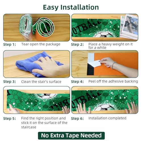 Tapis d'escalier antidérapants vert protection marches intérieures