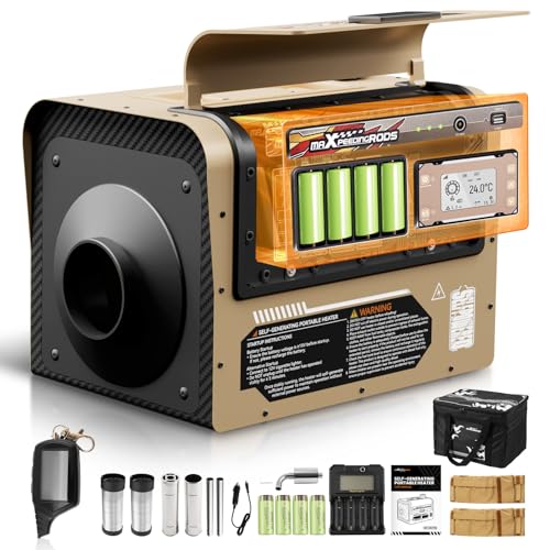 maXpeedingrods Self-Powered 5KW Diesel Heater, Self-Generating Portable Car Heater, with USB Output, Quiet Operation for Outdoor Travel Adventures, Cars, Boats, Camping Tents