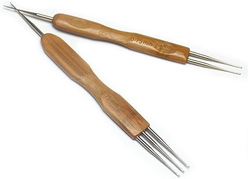 Miniatura 2 de 2 ganchos de ganchillo de doble punta para cabello, 1 gancho, 2 ganchos y 1 gancho, herramienta de aguja de rastas de 3 ganchos para trenzas,