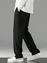 SAVAYO Men's Wide Leg Flared Track Pants - Korean Style Loose Fit Baggy Trousers, Relaxed Streetwear Joggers for Men, Casual Bootcut Loungewear, Baggy (in, Alpha, XL, Regular, Standard, Black) gallery image