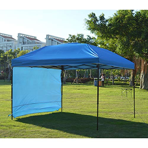 Ninat Canopy Sunwall Sidewall Gazebos Tent Waterproof For 10X10Ft Pop Up Canopy Straight Leg Gazebos Outdoor Instant Canopies 1 Pcs Blue Canopy Sidewall Only #TOP4