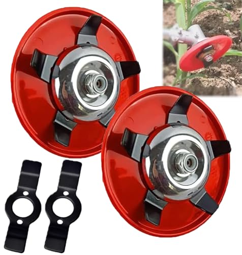 Placa de deshierbe, discos de deshierbe para herbicida, disco de deshierbe, máquina de deshierbe agrícola, accesorios de deshierbe, disco universal mejorado 2025, juego de 4 piezas recortadora