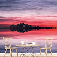 Wall Mural Beach and Blue Sea Removable Self-Adhesive Wallpaper Wall Decoration for Bedroom Living Room - 66x96 inches