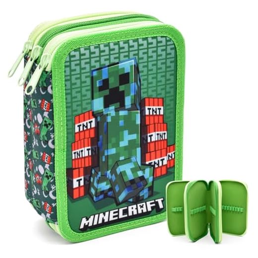 Mine Estuches Estuche Escolar para niños y niñas 3 Compartimientos Estuche de lápices para niños Mine de Capacidad Portátil Grande para Niñas