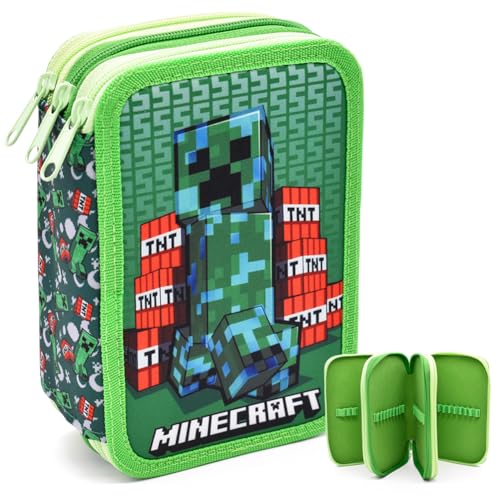 YCVBCY Federmäppchen 3 Fach Mäppchen Federmappe Federtasche für Teenager Großes Federmäppchen Kinder Etui Geschenk für Jungen und Mädchen