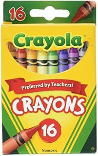 Crayola Crayons, School Supplies, Assorted Colors, 16 Count, Crayon Size 3-5/8"L x 5/16"