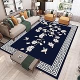 alfombras lisas centro de mesa decorativo comedor Rectángulo azul del estilo chino de la decoración de la sala de estar de la alfombra de pelo bajo habitaciones juveniles 60X90CM 1ft 11.6'X2ft 11.4'