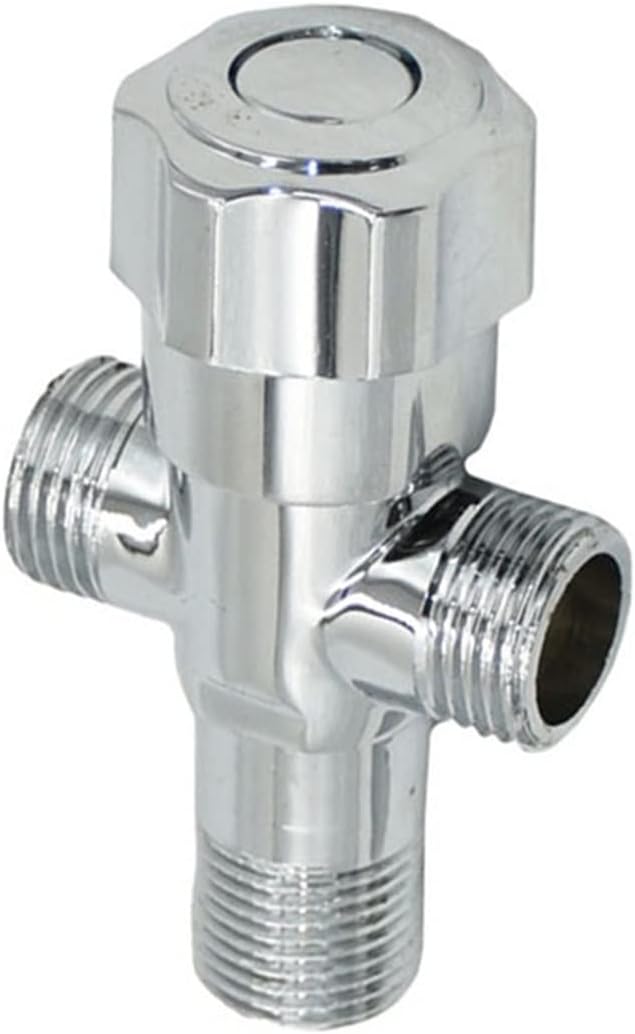 Generic Utility Connector Adapter Hose Connector Adapter Brass 1/2 inch Male Threaded Bathroom Tee Faucet with Valve Diverter T-Type Threaded Joint 1