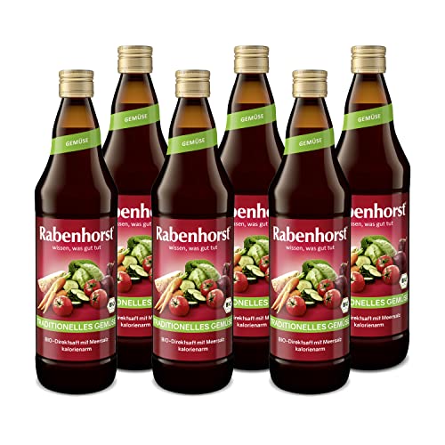 RABENHORST Traditionelles Gemüse BIO 6er Pack (6 x 700ml) - Hochwertiger Gemüsesaft aus verschiedenen Gemüsesorten