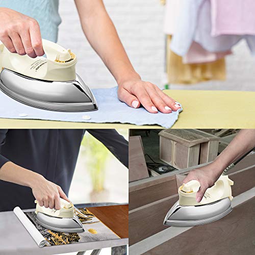 Wasing Lightweight Portable Dry Iron For Industry Household Usage Upgraded Mirror Stainless Steel Soleplate Without Steam 700W Gift For Housewarming thumb #4